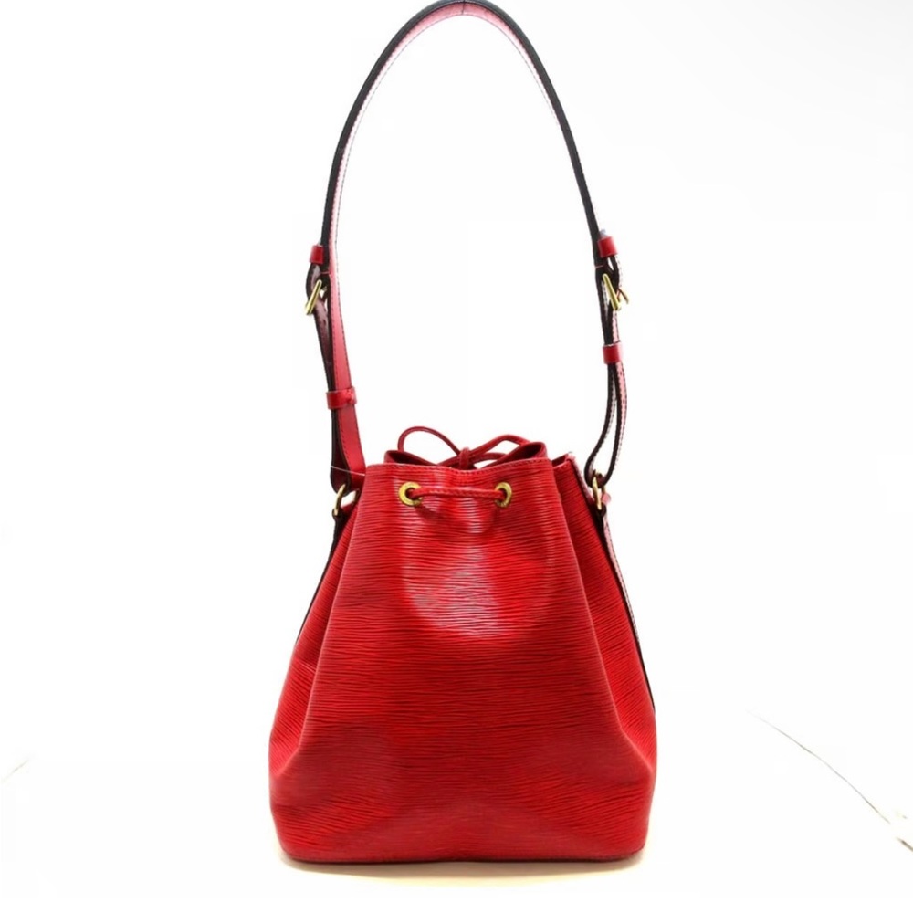 Louis Vuitton Red Epi Leather Petit Noe Bag